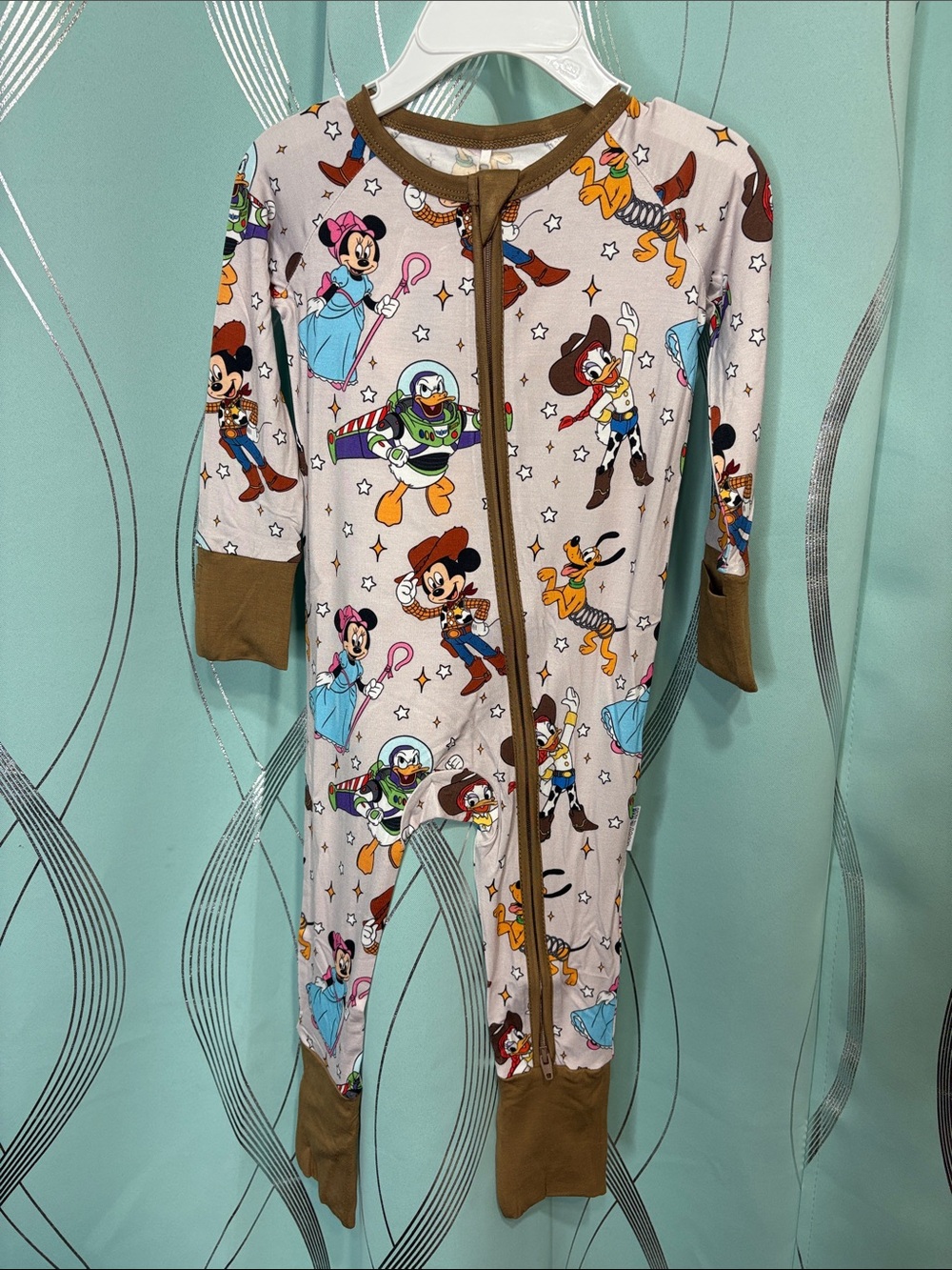 Mickey/Minnie Mouse, Donald/Daisy Duck Pluto One-Piece Cowboy Print SUPER SOFT